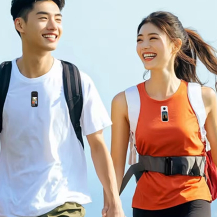 KESGİN MARKET® S70 Mıknatıslı Yaka Kamerası Hd Kalite, 30 Fps, Kolay Bağlantı, Boyun Askısı 2.7k Siyah