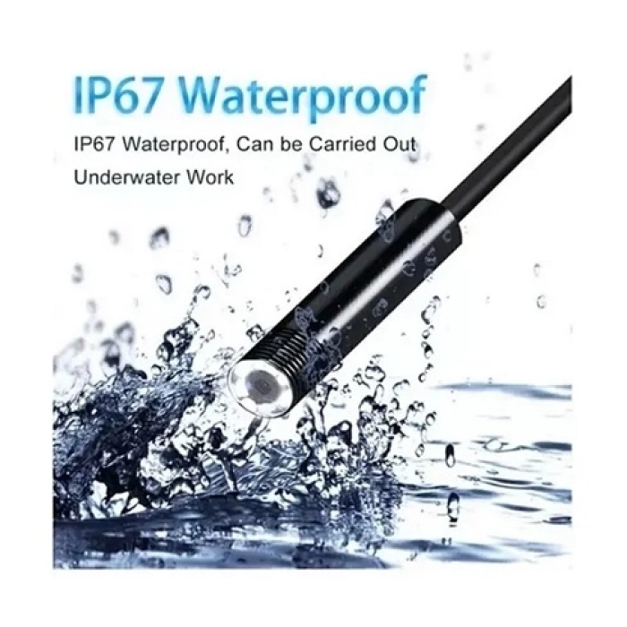 KESGİN MARKET® Vtn-02 Endoskop Yılan Video Kamera Led’li 2 Metre 7 Mm Sert Kablo Su Geçirmez