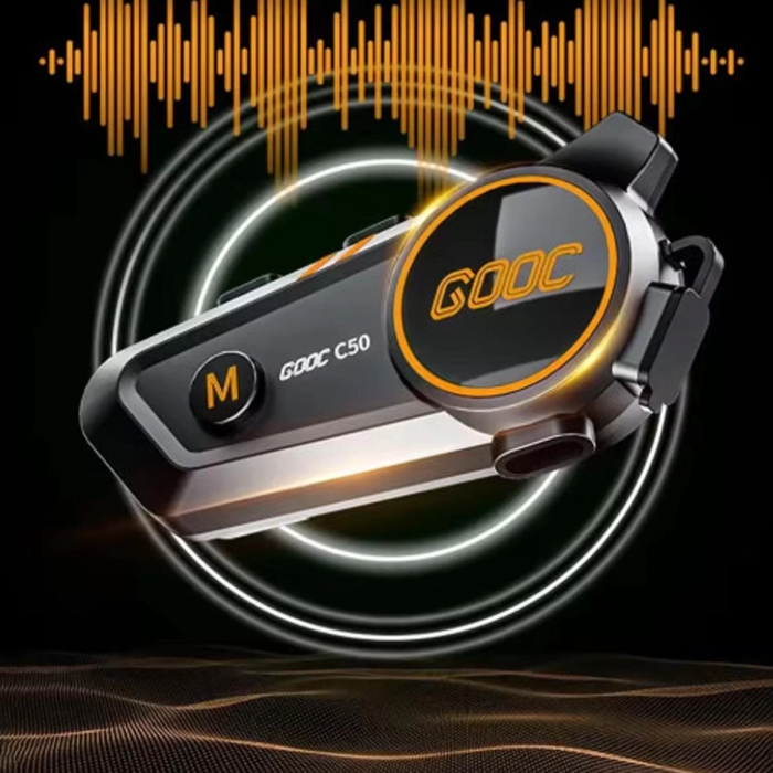 KESGİN MARKET® C50 2x Motosiklet Intercom Kask Kulaklık 1000 Mah Rgb Işıklı Çift Eşleşme