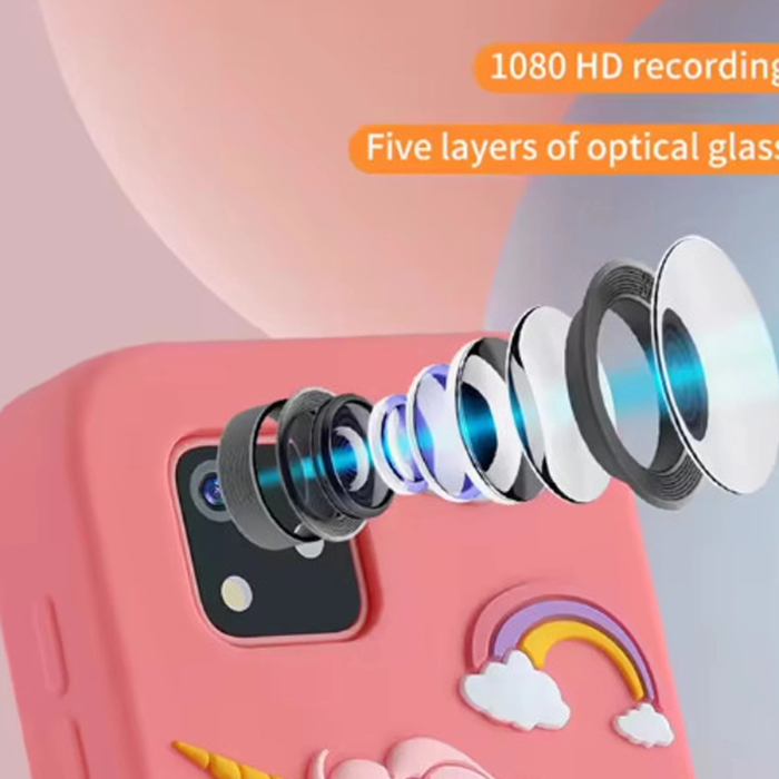 KESGİN MARKET® Telefon Modelli Çocuk Dijital Fotoğraf Makinası Çift Kameralı Dokunmatik Ekran 2.0 Ekran