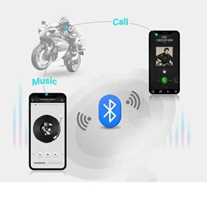 KESGİN MARKET® D60 Motor Kask Kulaklık Rgb Modlu Motosiklet Kulaklık Su Geçirmez 5.3 Bluetooth Intercom