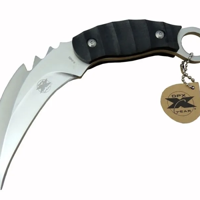KESGİN MARKET® Gear Kargo X 0485 Tırtıklı Karambit Outdoor Bıçak 20 Cm - Kılıflı