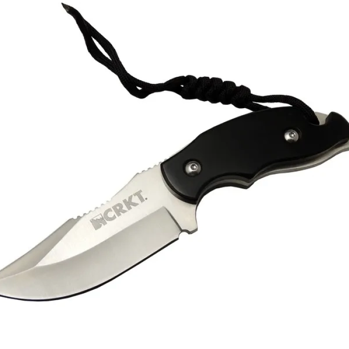 KESGİN MARKET® Crkt Civet 2805 Wy Tırtıklı Kamp Bıçak 18 Cm - Plastik Sap, Kılıflı, İpli