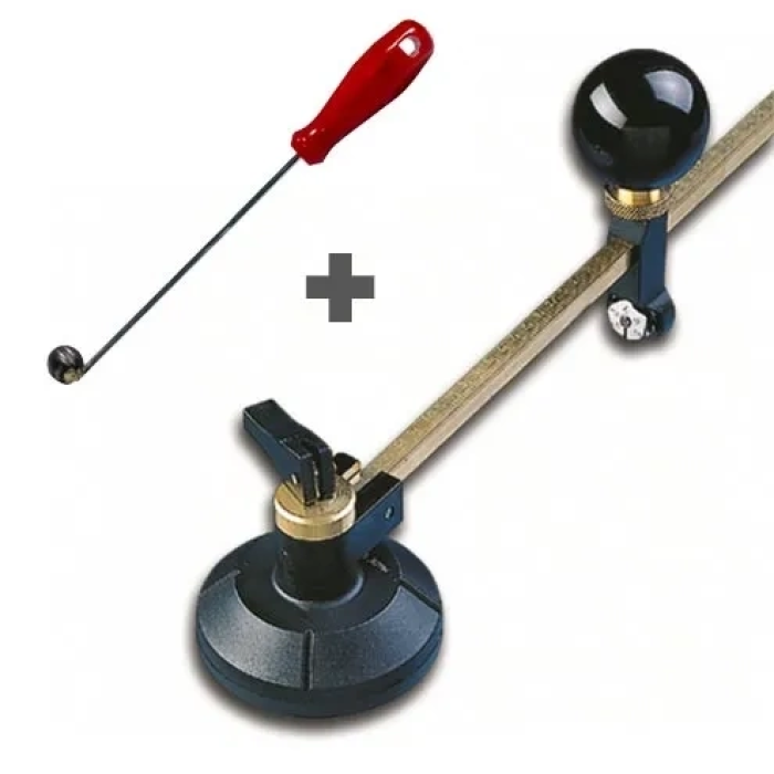 KESGİN MARKET® Menfez Açma Seti - Cam Kesme Pergeli 40 Cm + Küre Cam Tokmağı