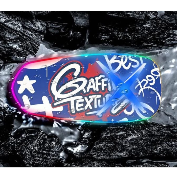 KESGİN MARKET® Helmet Graffiti Motor Kask Kulaklık Rgb Modlu Su Geçirmez 6.0 Bluetooth Intercom Yenı Model