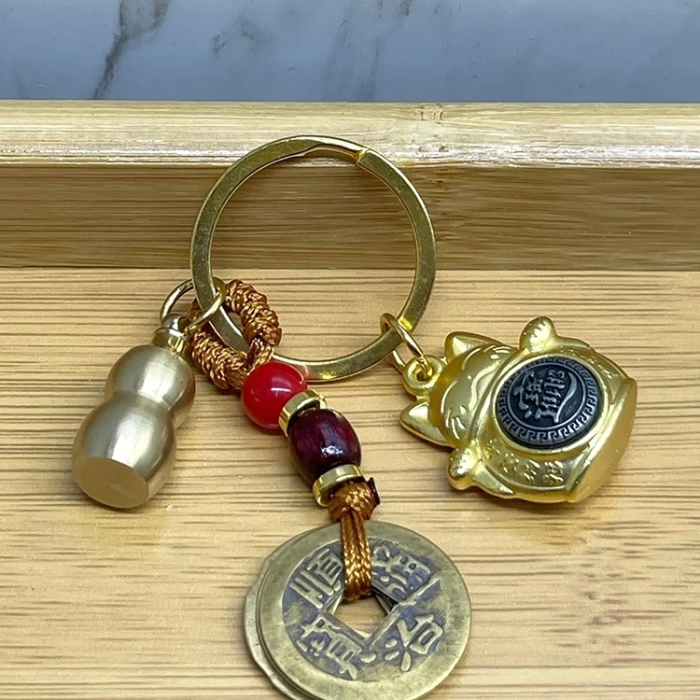 KESGİN MARKET® Metal Şans Ve Bereket Kedisi Anahtarlık Alk4456