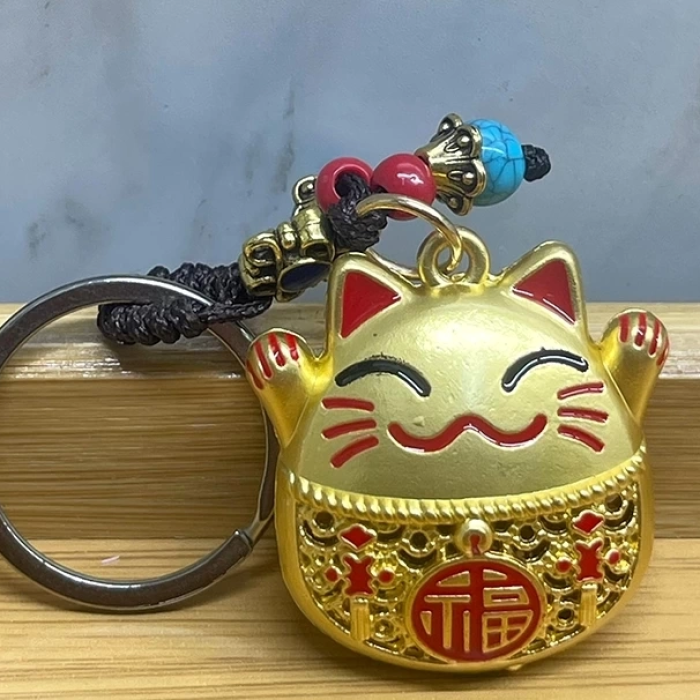 KESGİN MARKET® Metal Şans Ve Bereket Kedisi Anahtarlık Alk4463