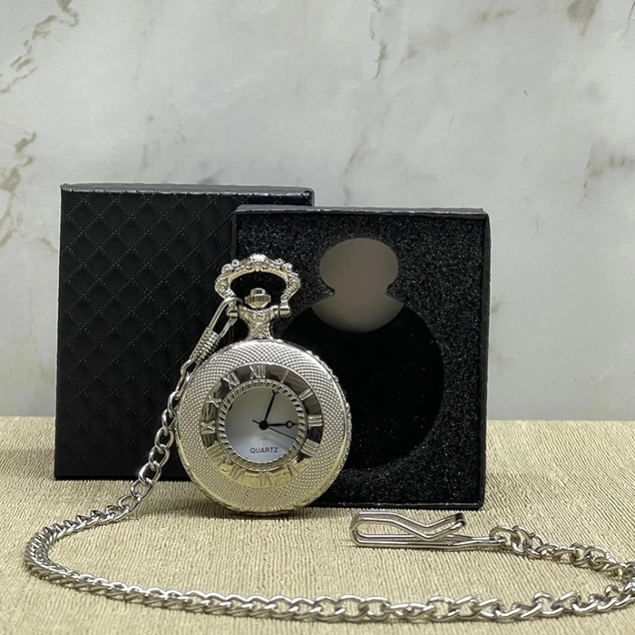 KESGİN MARKET® Özel Kutulu Gümüş Köstekli Saat Alk4660