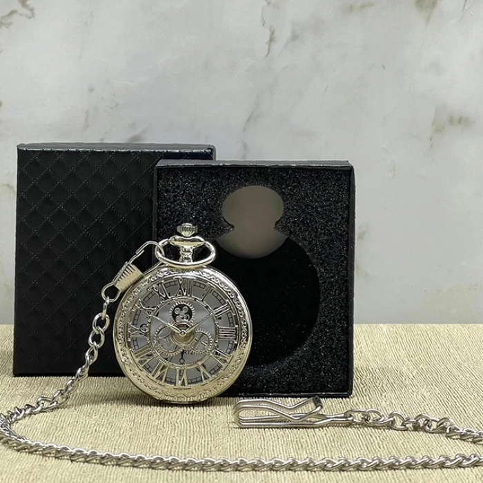KESGİN MARKET® Özel Kutulu Gümüş Köstekli Saat Alk4672