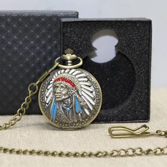 KESGİN MARKET® Özel Kutulu Kızılderili Köstekli Saat Alk4677