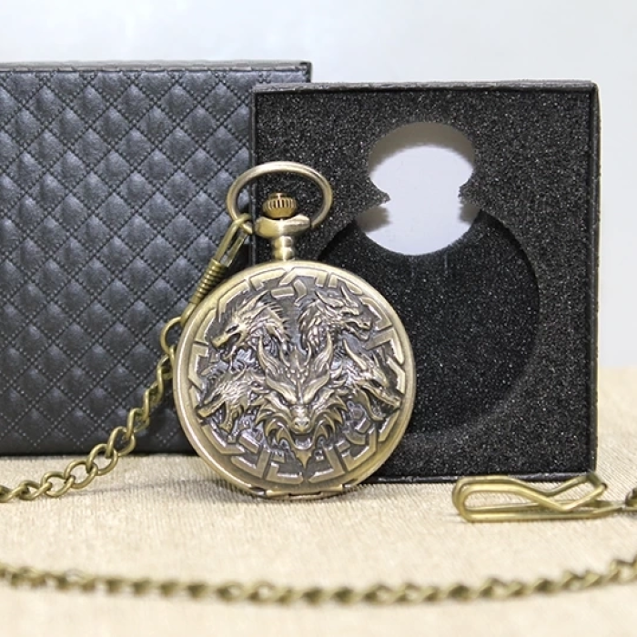 KESGİN MARKET® Özel Kutulu Dragonlu Antik Köstekli Saat Alk4680