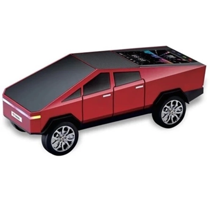 KESGİN MARKET® D68 Cyber Model Araba Tasarımlı Bluetooth Hoparlör 15w Güçlü Ses Rgb Led /tws/usb Kırmızı