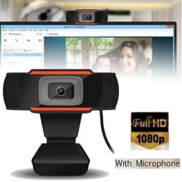 KESGİN MARKET® Webcam Orjınal 1080p Konferans Kamera Dahili Mikrofon Chat Görüntülü Sohbet Yayın Kamerası Hd Video