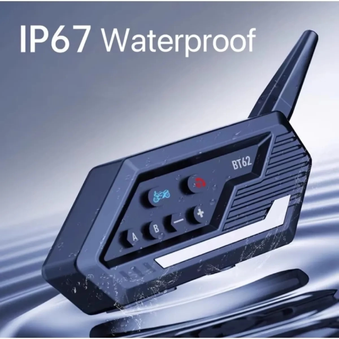 KESGİN MARKET® Bt62 Motosiklet Kask Kulaklığı Bluetooth Intercom 2 Intercom Bağlantılı