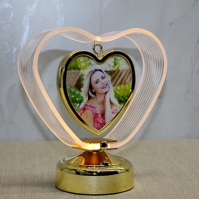 KESGİN MARKET® Kişiye Özel Fotoraf Alanli Kalpli Led Çerceve Alk4450