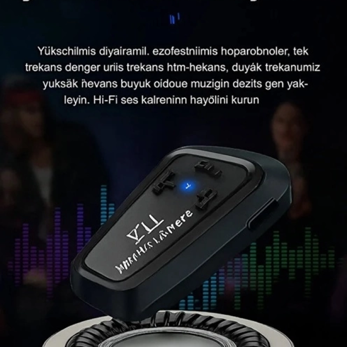 KESGİN MARKET® Y11 Bluetooth Kulaklık Mikrofonlu Motosiklet Kulaklığı İntercom Bt 5.3