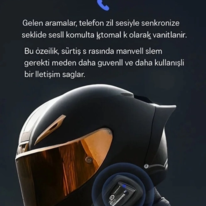 KESGİN MARKET® Y11 Bluetooth Kulaklık Mikrofonlu Motosiklet Kulaklığı İntercom Bt 5.3