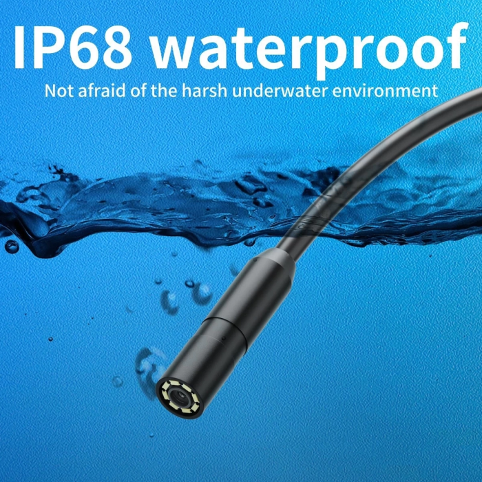 KESGİN MARKET® Endoskop Yılan Video Kamera İos Uyumlu Led’li 10 Metre 7 Mm Sert Kablo 2mp Full Hd