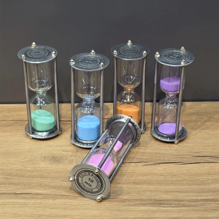 KESGİN MARKET® Metal 10 Dakikalık Kum Saati