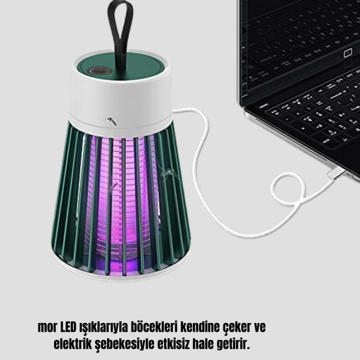 KESGİN MARKET® 2000 mAh Şarjlı Sivrisinek Kovucu Lamba – Kimyasalsız, Güvenli ve Taşınabilir