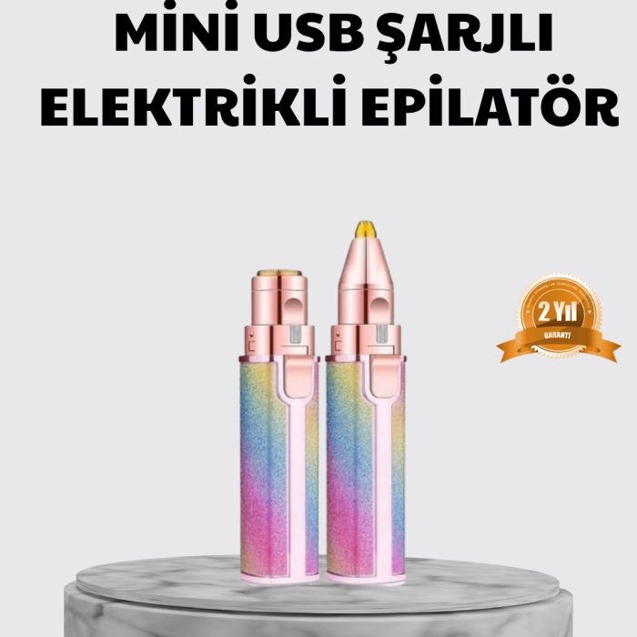 KESGİN MARKET® Mini Yüz ve Kaş Epilatörü – 8000 RPM Güçlü Motor ve Paslanmaz Çelik Başlık