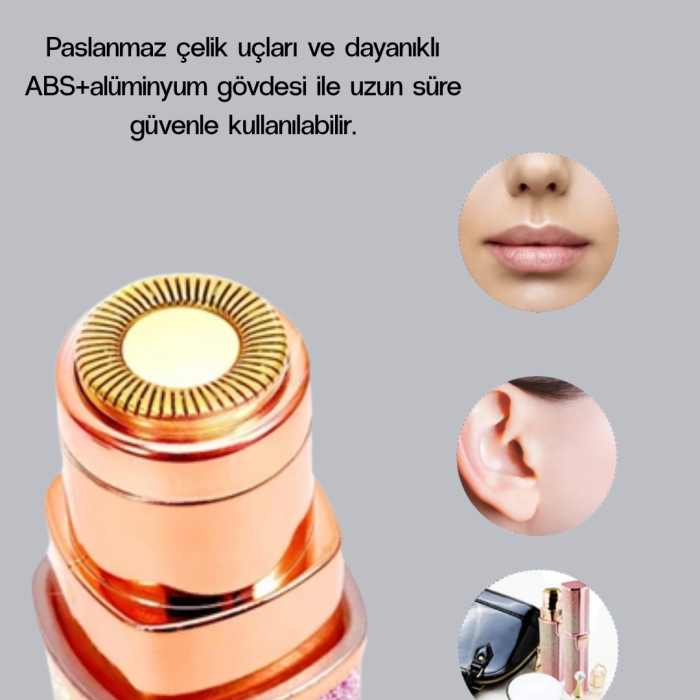 KESGİN MARKET® Şarjlı Mini Yüz ve Kaş Epilatörü – Ağrısız ve Hassas Temizlik