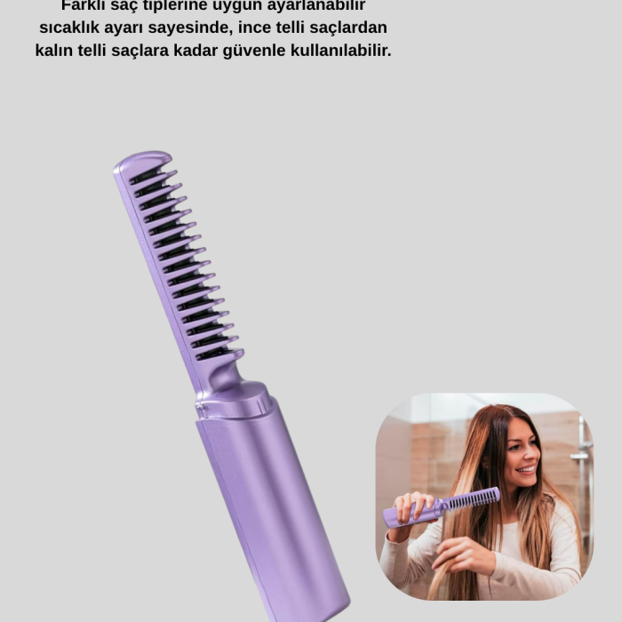KESGİN MARKET® Isı Ayarlı Saç Düzleştirici – Her Saç Tipine Uygun Hassas Sıcaklık Kontrolü
