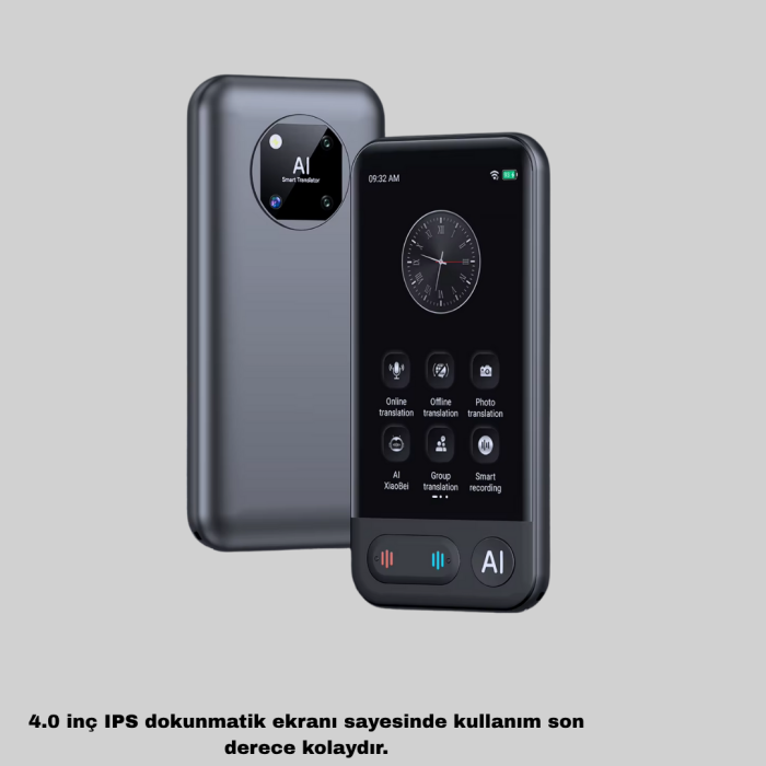 KESGİN MARKET® Taşınabilir Akıllı Tercüme Cihazı – Gerçek Zamanlı Ses ve Metin Çevirisi