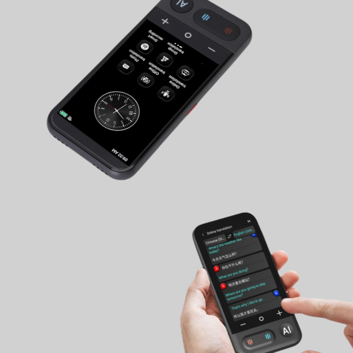 KESGİN MARKET® Akıllı Taşınabilir Tercüman – 17 Çevrimdışı, 139 Çevrimiçi Dil Desteği