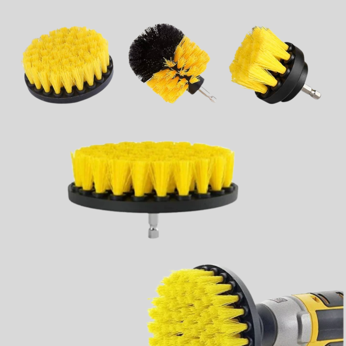 KESGİN MARKET® 3’lü Matkap Temizlik Fırçası Seti – Banyo, Mutfak ve Araç Jantı İçin Etkili