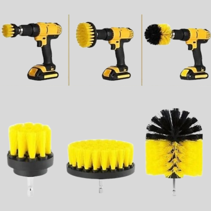 KESGİN MARKET® 3 Parça Matkap Fırça Temizlik Seti – Her Yüzey İçin Güçlü ve Pratik Çözüm