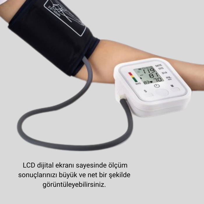 KESGİN MARKET® Üst Koldan Ölçüm Dijital Tansiyon Aleti – IHB Aritmi Uyarılı ve Çift Hafızalı