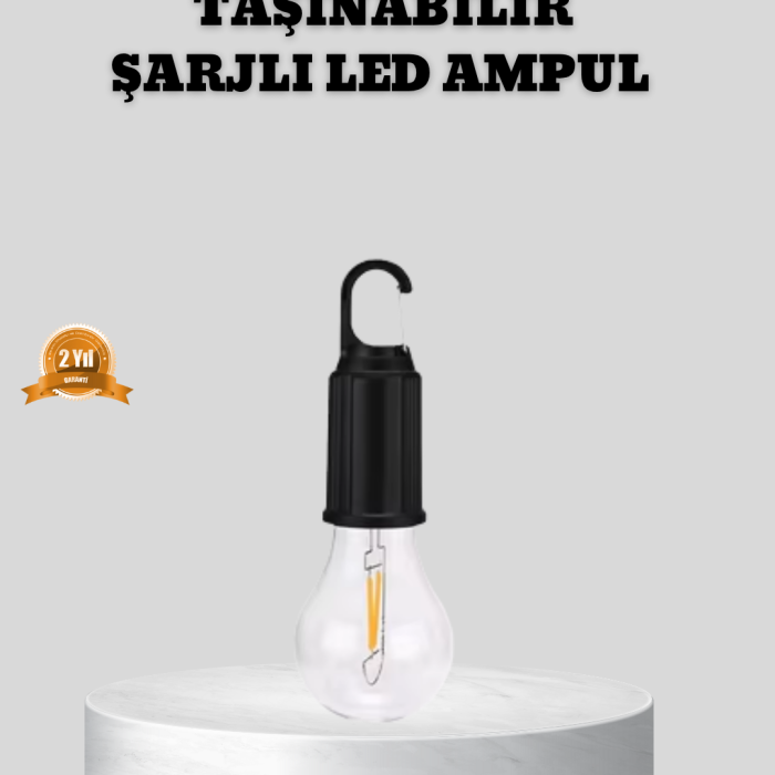 KESGİN MARKET® Type-C Şarjlı LED Kamp Lambası – Uzun Ömürlü Pil ve Yüksek Parlaklık