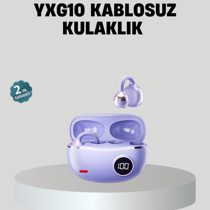 KESGİN MARKET® Kulak Arkası Klipsli Bluetooth Kulaklık YXG10 Silikon Malzemeli Ergonomik