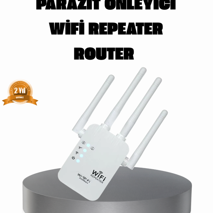 KESGİN MARKET® 50 Cihaz Destekli 300Mbps Kablosuz Sinyal Güçlendirici RJ45 Kablolu Kullanım