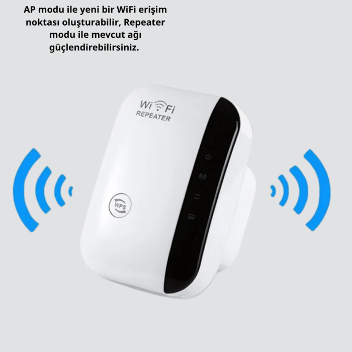 KESGİN MARKET® 2.4G WiFi Sinyal Çoğaltıcı Router Genişletici Güçlü Antenli