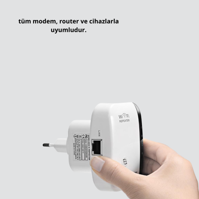KESGİN MARKET® Kablosuz İnternet Genişletici 2.4GHz WiFi Repeater Kolay Kurulumlu