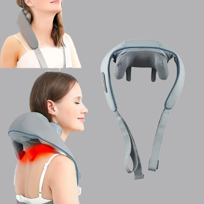 KESGİN MARKET® Titreşimli Boyun Masaj Cihazı Isı Terapili Şarjlı VNB-01 Ergonomik U Tasarım