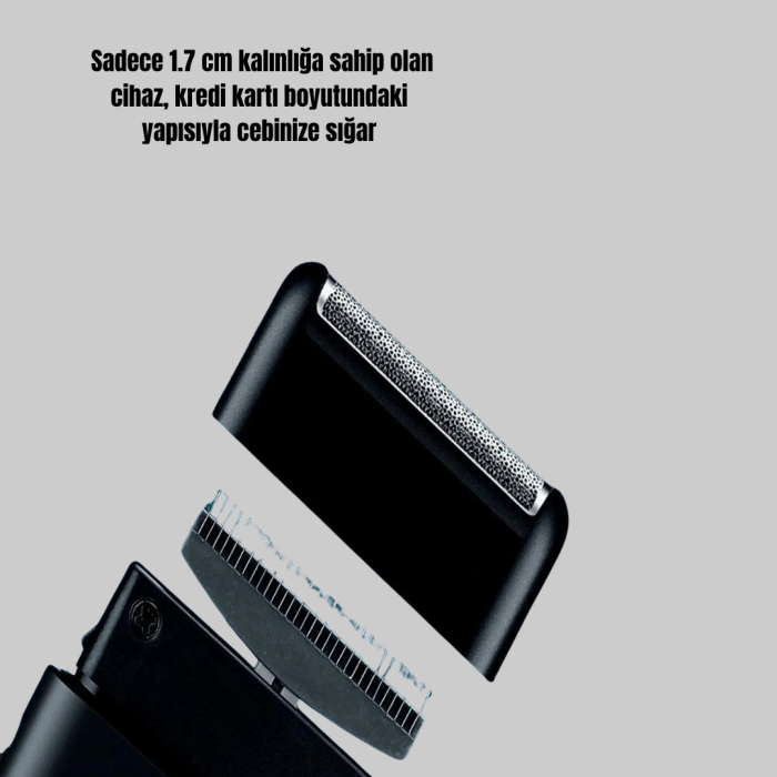 KESGİN MARKET® Taşınabilir Elektrikli Tıraş Makinesi USB Şarjlı 5W Motor ve 0.3 mm Hassas Kesim