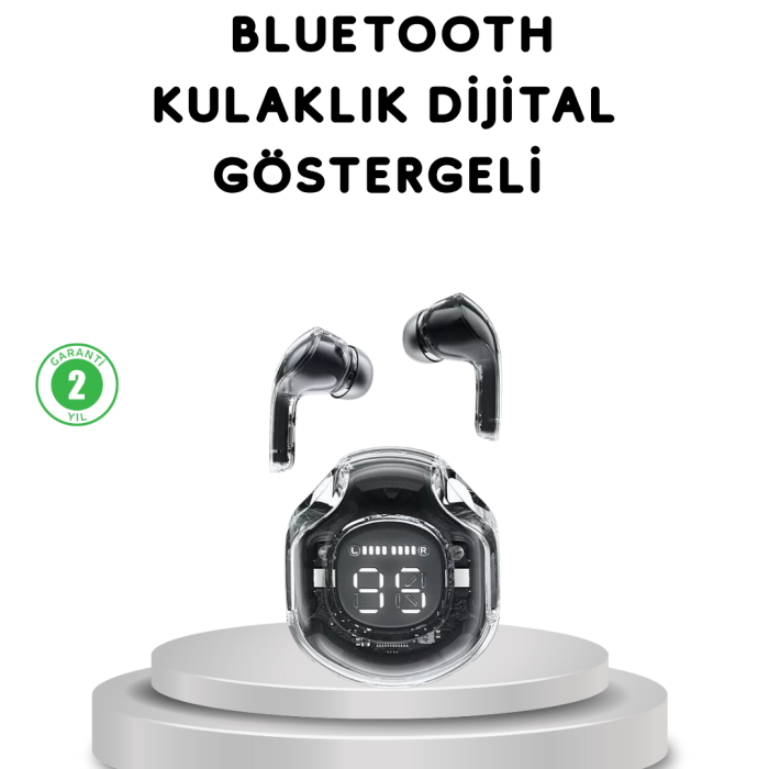 KESGİN MARKET® Bluetooth 5.3 Kablosuz Kulaklık HiFi Stereo ve Ekstra Bass Dijital Ekranlı