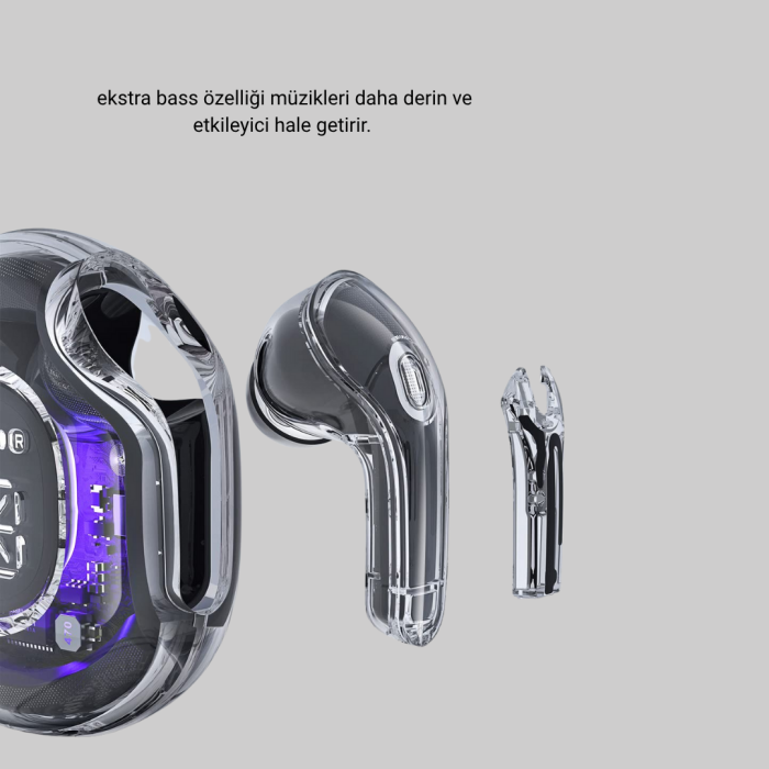 KESGİN MARKET® Bluetooth 5.3 Kablosuz Kulaklık HiFi Stereo ve Ekstra Bass Dijital Ekranlı