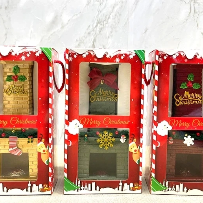 Noel Temalı Polyester Şömine Tütsülük İk023