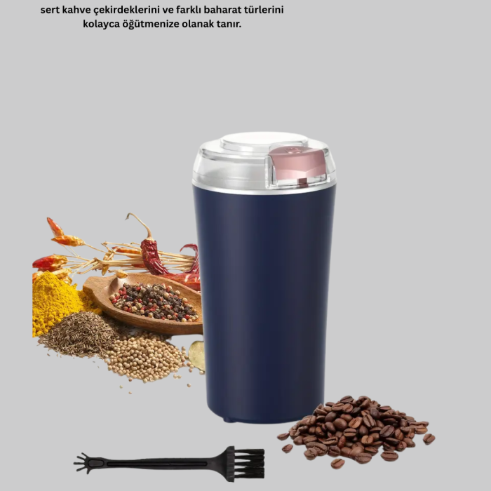 Kahve ve Baharat Öğütücü Otomatik Mekanizmalı Dayanıklı Çelik