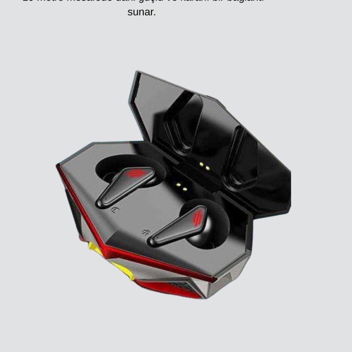 Bluetooth 5.0 Kablosuz Kulaklık LED Işıklı Silikonlu Tasarımlı