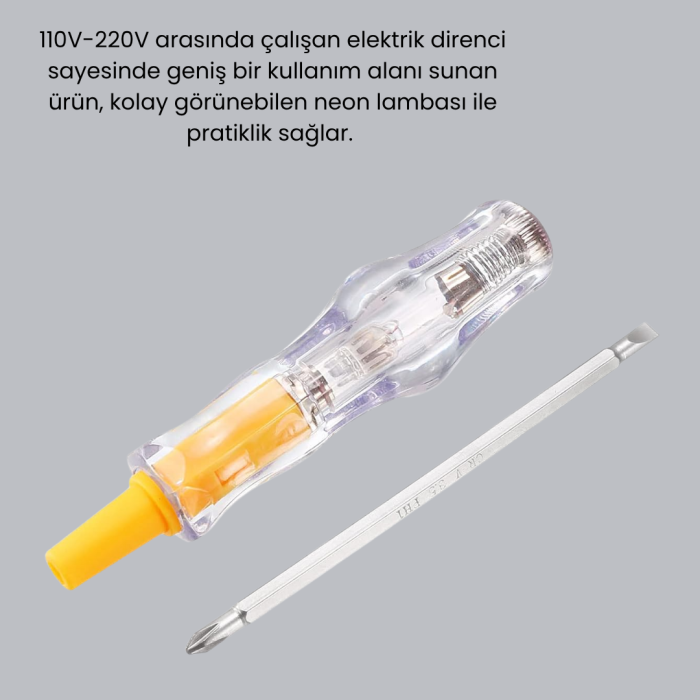 110-220V Elektrik Test Kalemi Korozyona Dayanıklı Nikel Kaplamalı