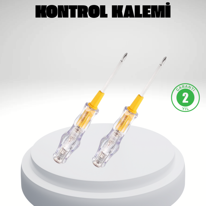 Elektrik Test Kalemi Neon Işıklı Nikel Kaplama 110-220V Dirençli