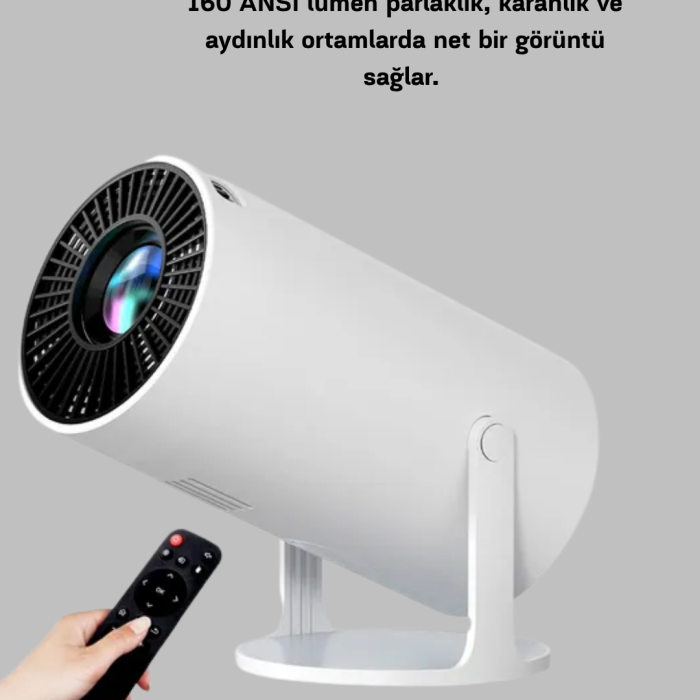 KESGİN MARKET ® HDMI USB Bağlantılı 4K Destekli Taşınabilir Projeksiyon Cihazı