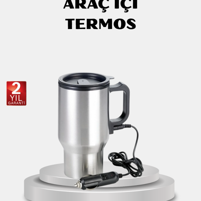 Çakmak Girişli Isıtıcı Termos Bardak Düşük Tüketimli