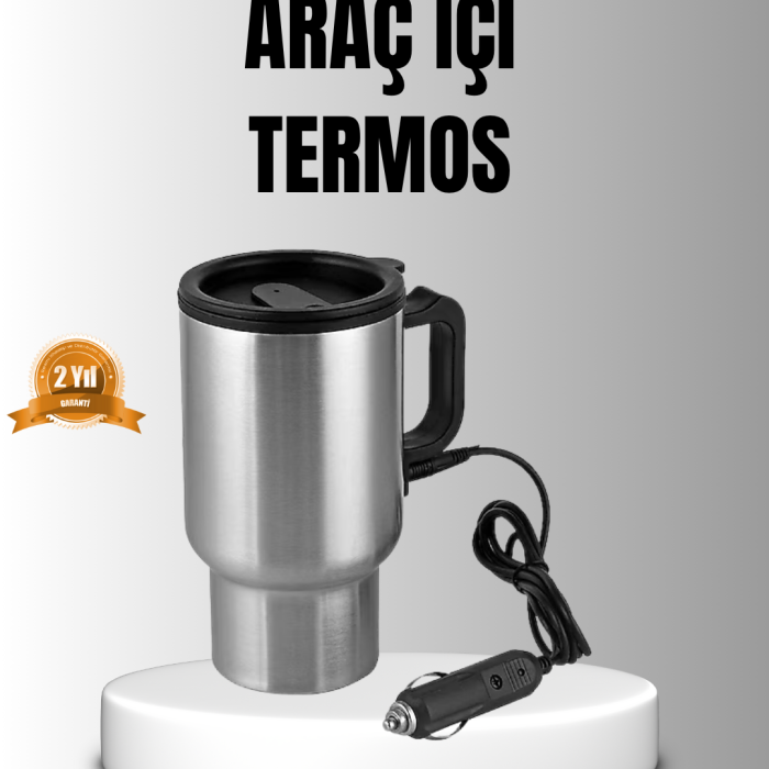 Araç İçi Su Isıtıcı Termos Kupa 12 Watt Enerji Tasarruflu