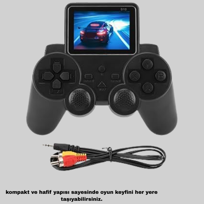 Mini Retro Oyun Konsolu S10 2.8 İnç Ekran Taşınabilir Klasik Atari